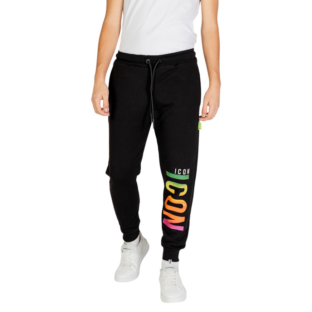 Icon Men's Cotton Polyester Jeans - Black
