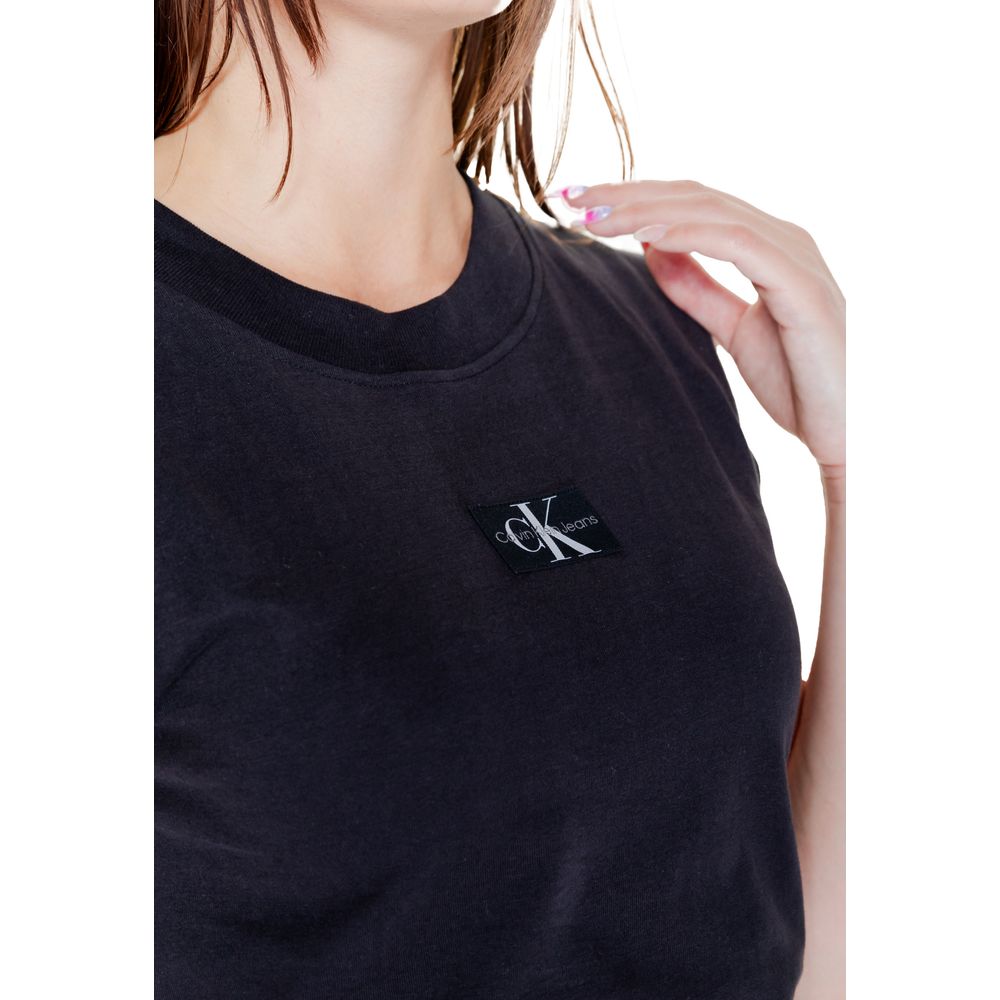 Calvin Klein Jeans Black Cotton Sleeveless Crewneck T-Shirt