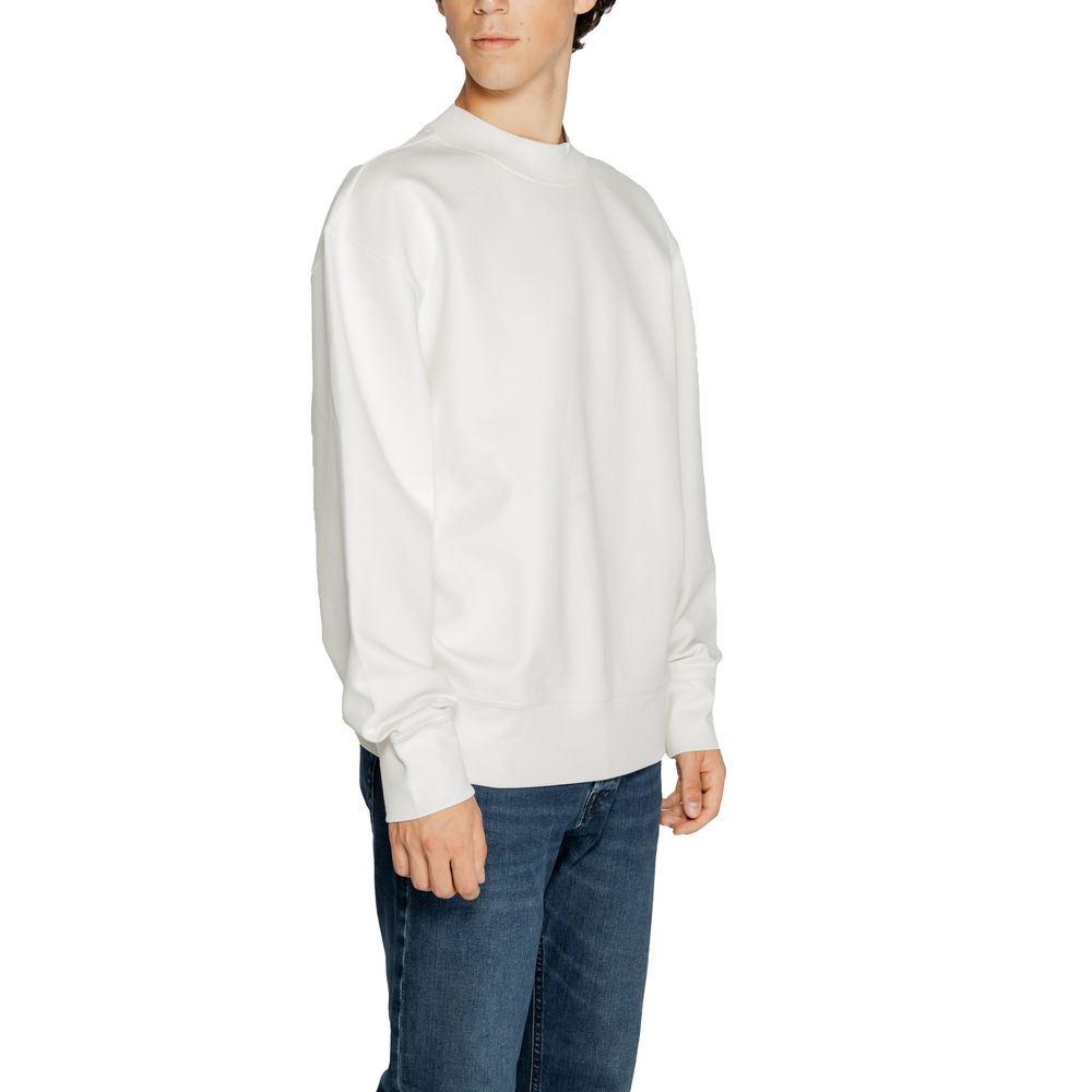 Calvin Klein Jeans Men's Stretch Polyester Cotton Sweater - White