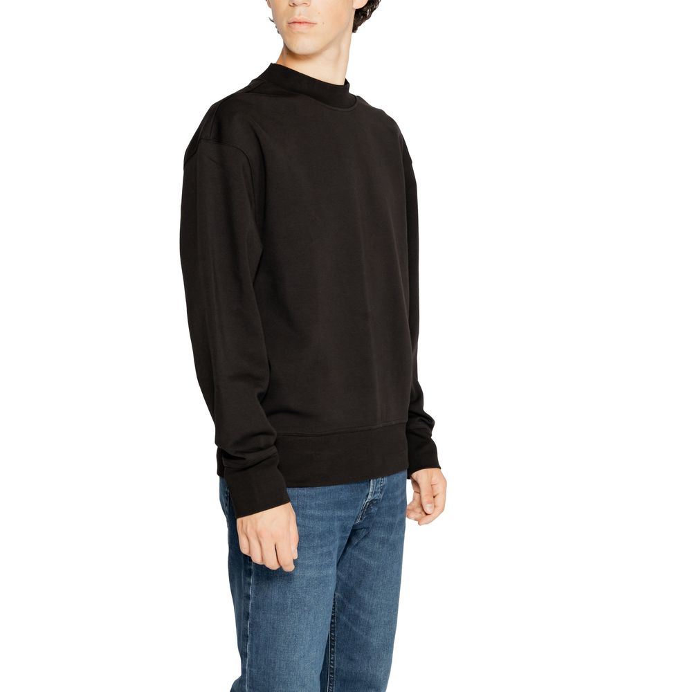 Calvin Klein Jeans Men's Stretch Polyester Cotton Sweater - Black