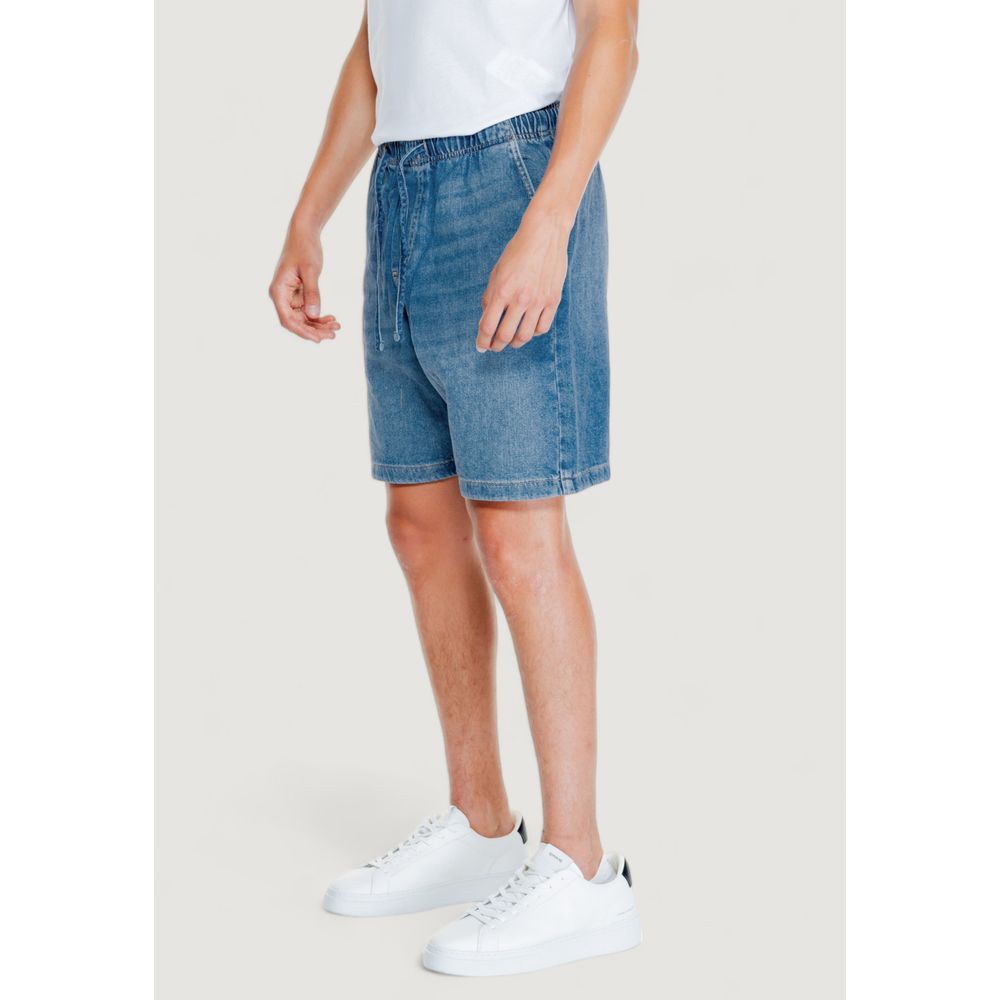 Jack Jones Light Blue Cotton Denim Bermuda Shorts