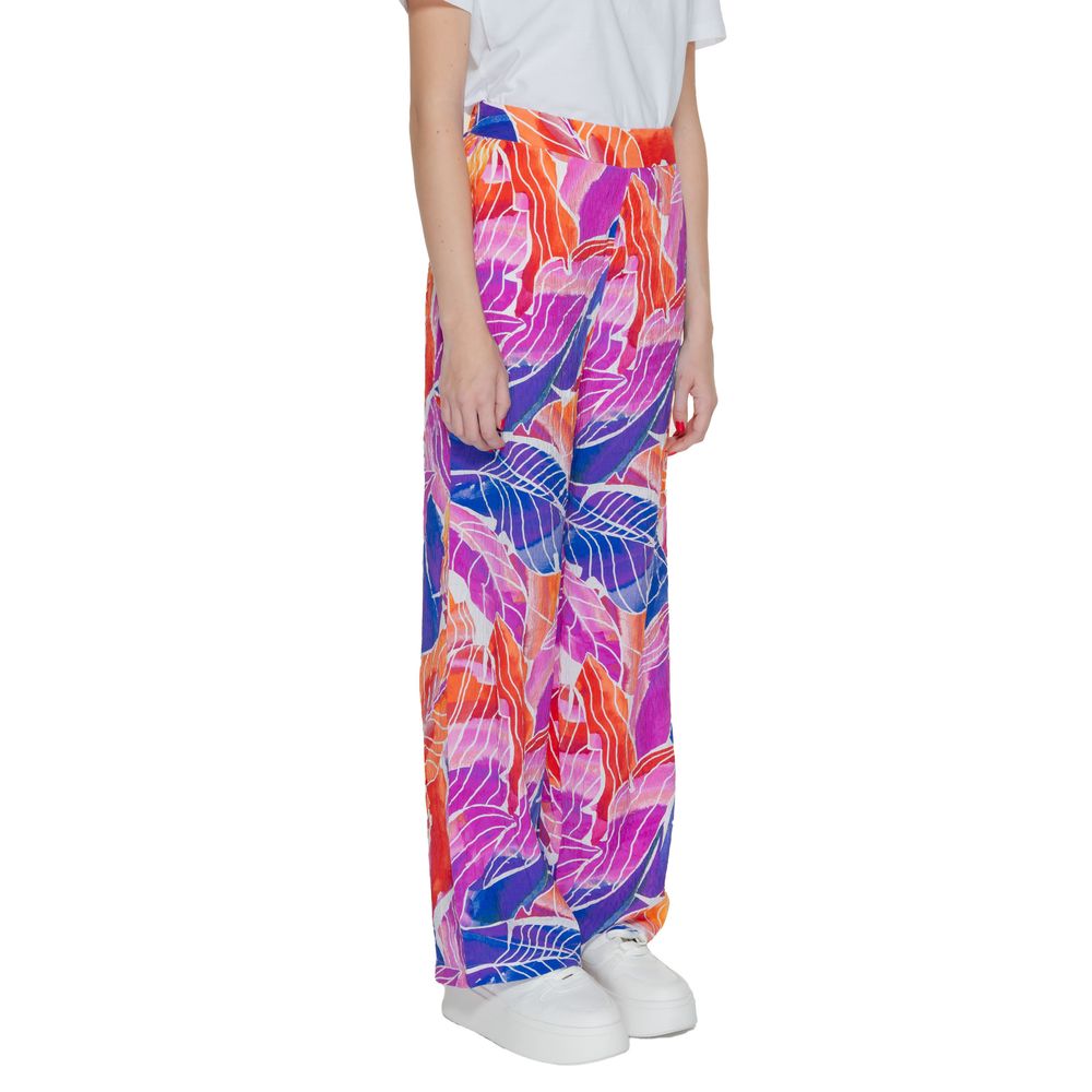Vila Clothes Multicolor Viscose Palazzo Pants