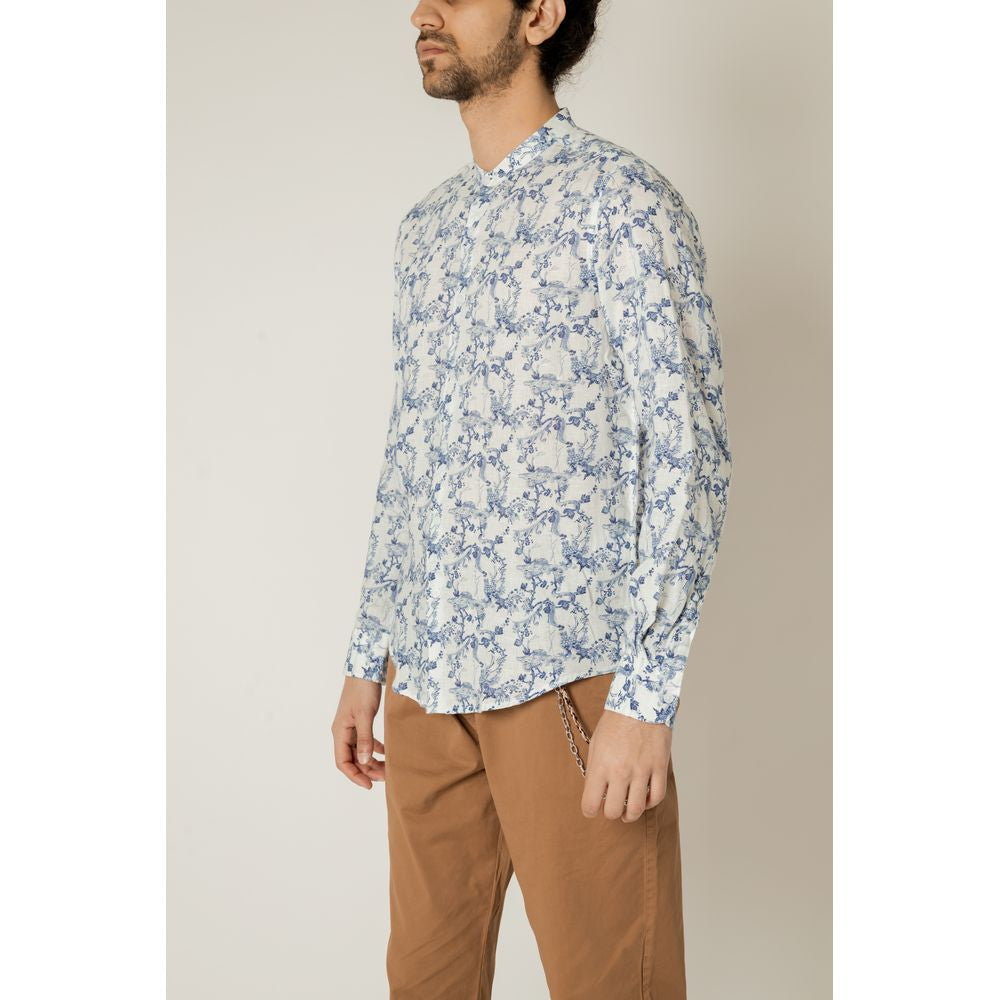 Gianni Lupo Men's Linen Shirt - Blue