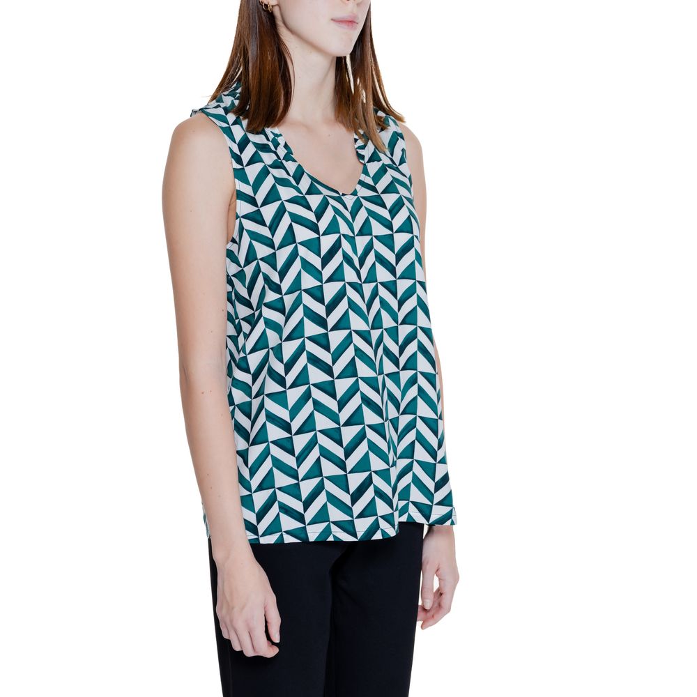 Street One Women's Sleeveless Viscose T-Shirt - Green