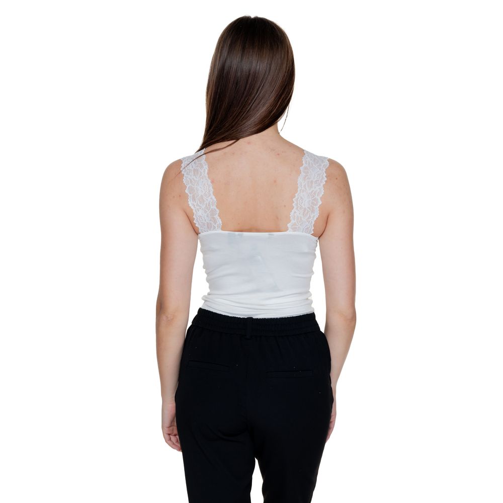 Vero Moda Women's Sleeveless Viscose T-Shirt - White