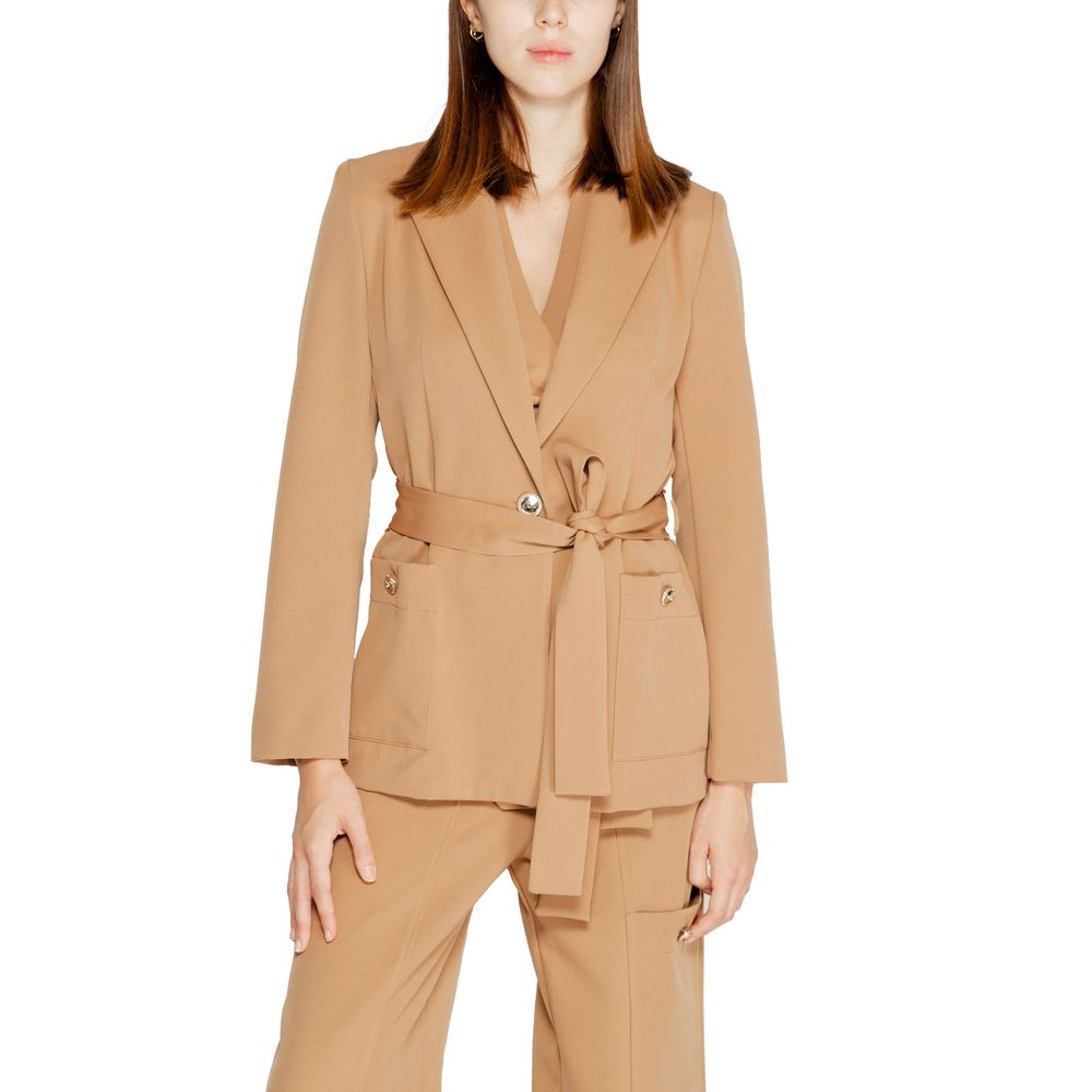 Rinascimento Women's Stretch Polyester Blazer - Beige