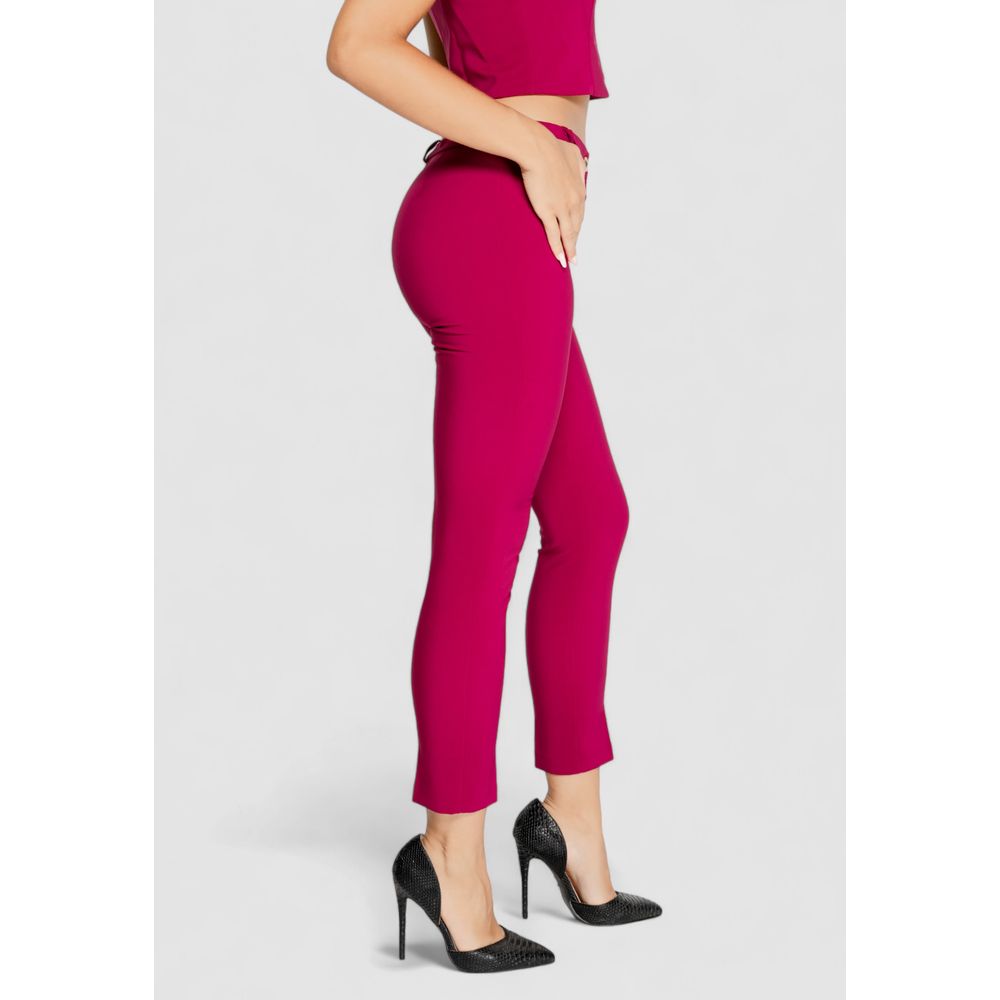 Rinascimento Women's Stretch Polyester Jeans - Bordeaux