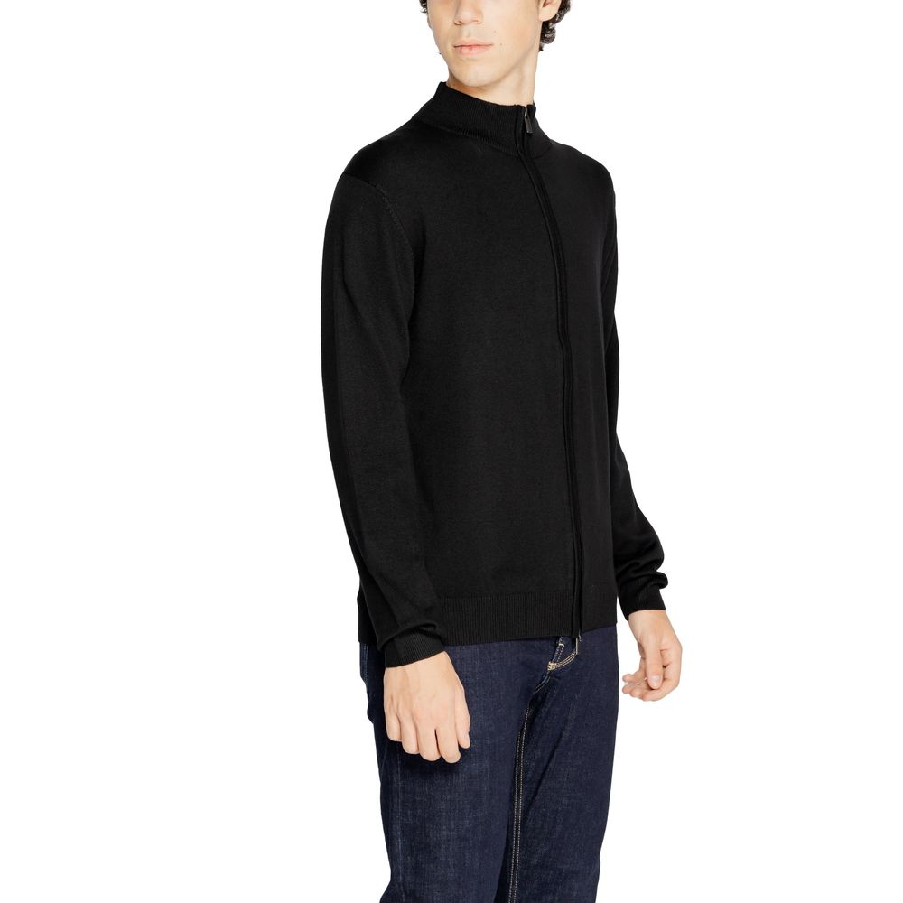 Hamaki-Ho Men's Nylon & Viscose Cardigan - Black