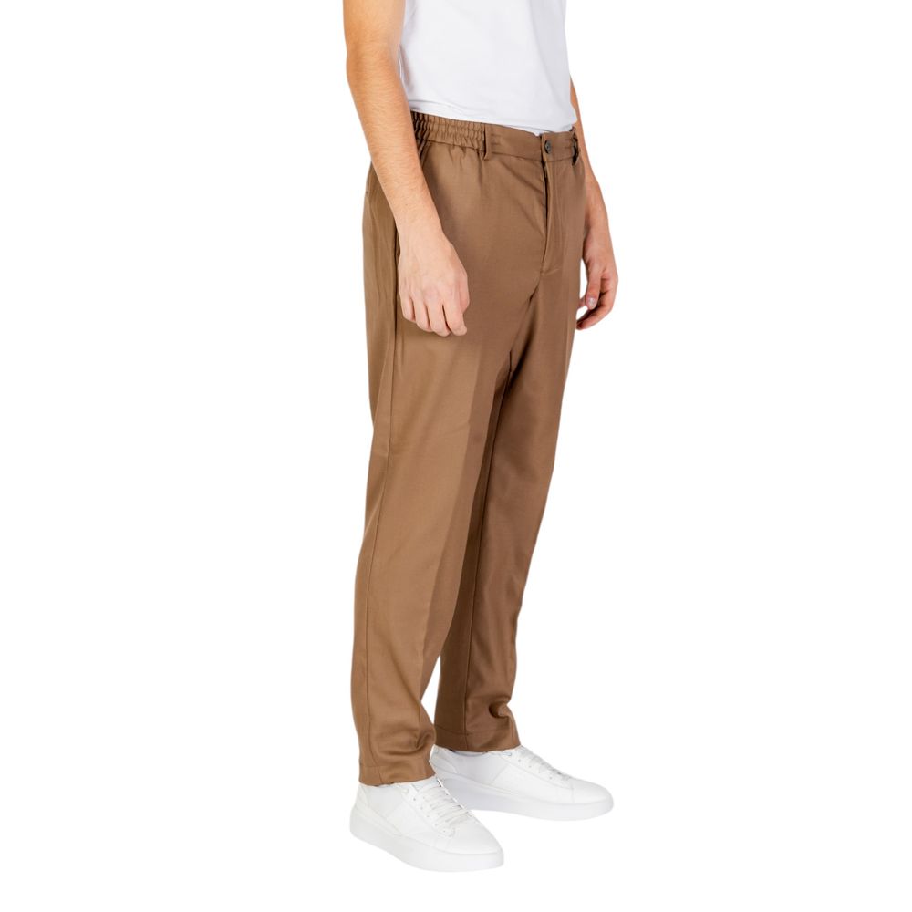 Jeans by Hamaki-Ho for men in stretch polyester & viscose beige presents a refined pantology silhouette, artfully defined by a refined pantology , long, and a sophisticated .