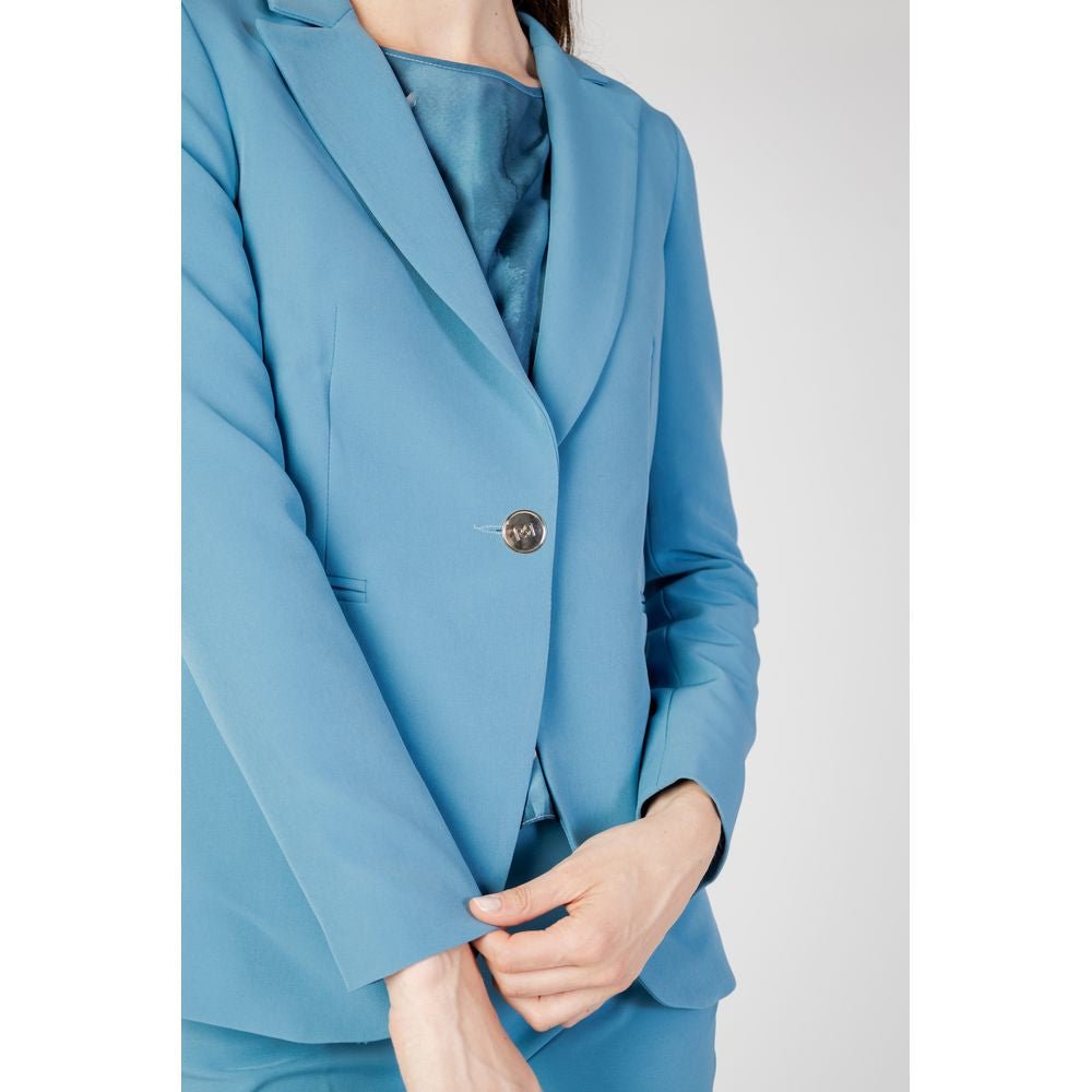 Rinascimento Turquoise Polyester Classic Blazer Jacket