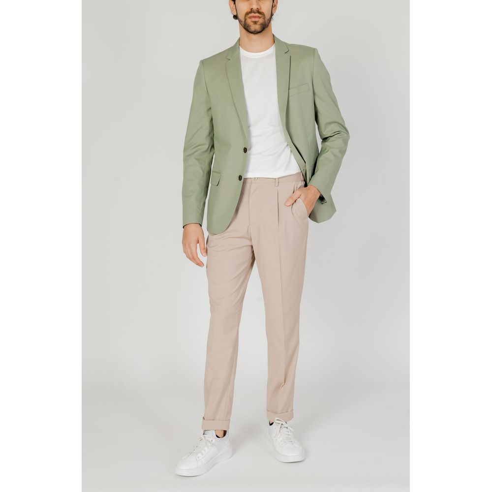 Pant Suit by Antony Morato for men in stretch cotton modal & polyamide green showcases an bespeak silhouette, artfully detailed with a sophisticated and an bespeak for a refined finish.
