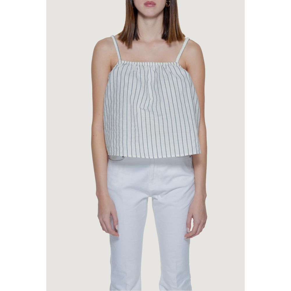 Vero Moda Women's Sleeveless Stretch Organic Cotton & Polyester T-Shirt - Beige