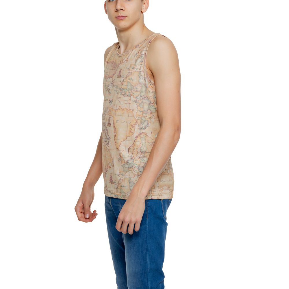 Alviero Martini Prima Classe Men's Sleeveless Polyester T-Shirt - Beige