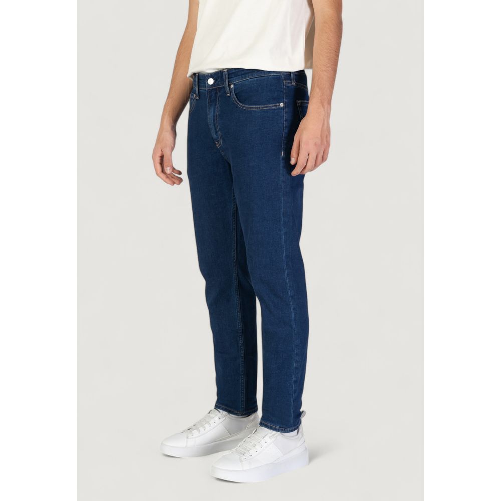 Calvin Klein Jeans Blue Cotton Tapered Jeans