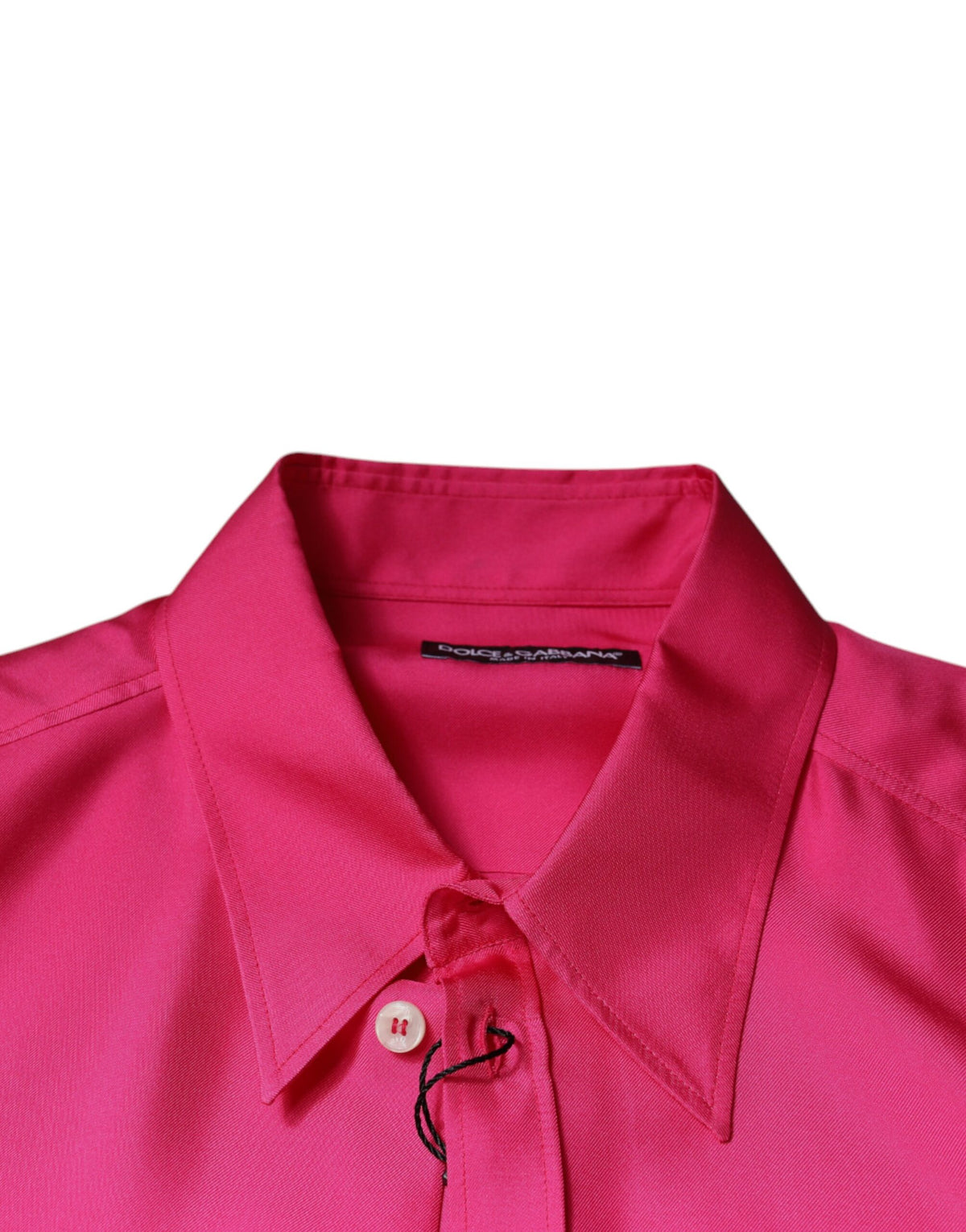 Dolce & Gabbana Men's Regular Fit Long-Sleeve Silk Shirt - Pink