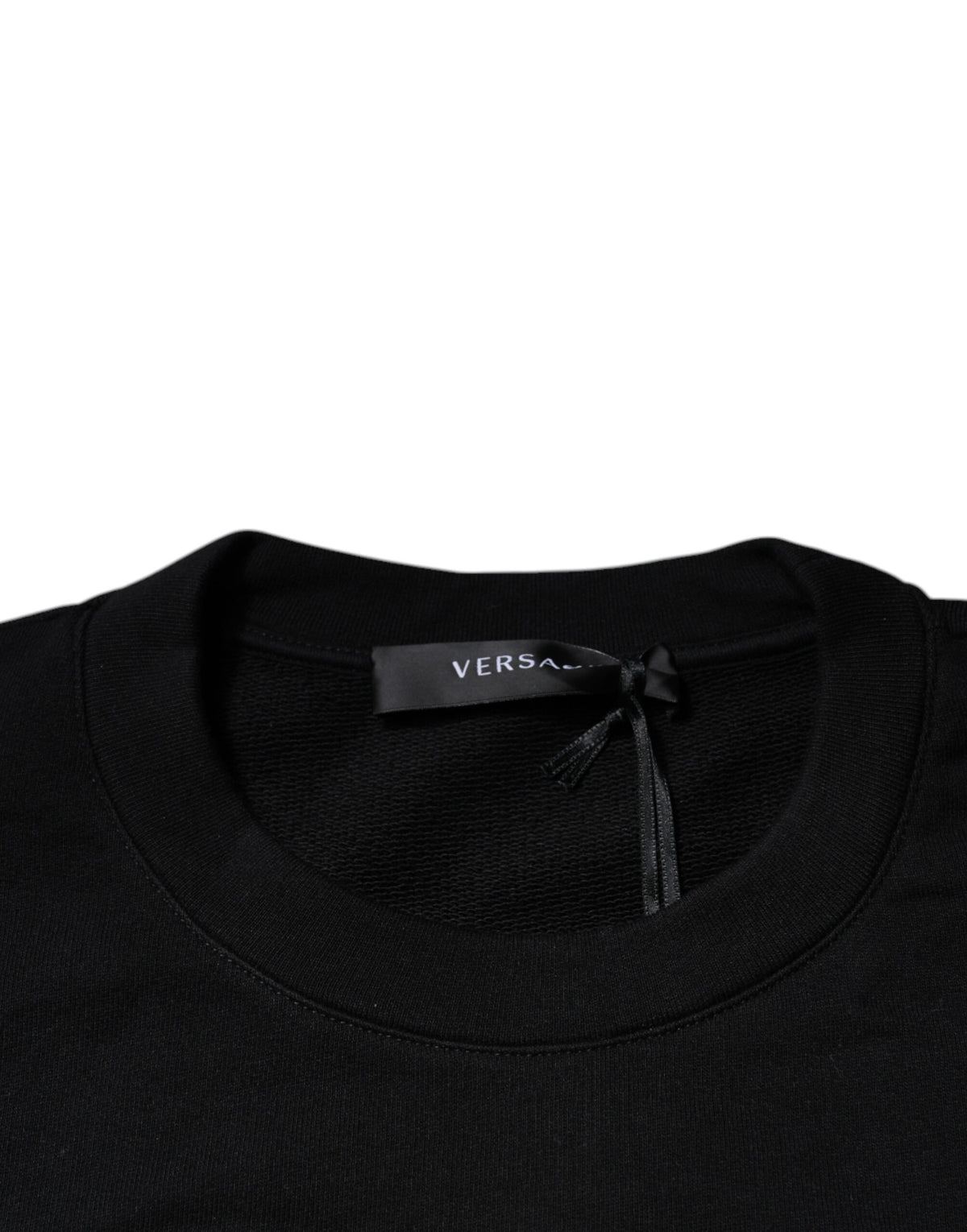 Versace Medusa Men's Crew Neck Cotton Sweater - Black Gold