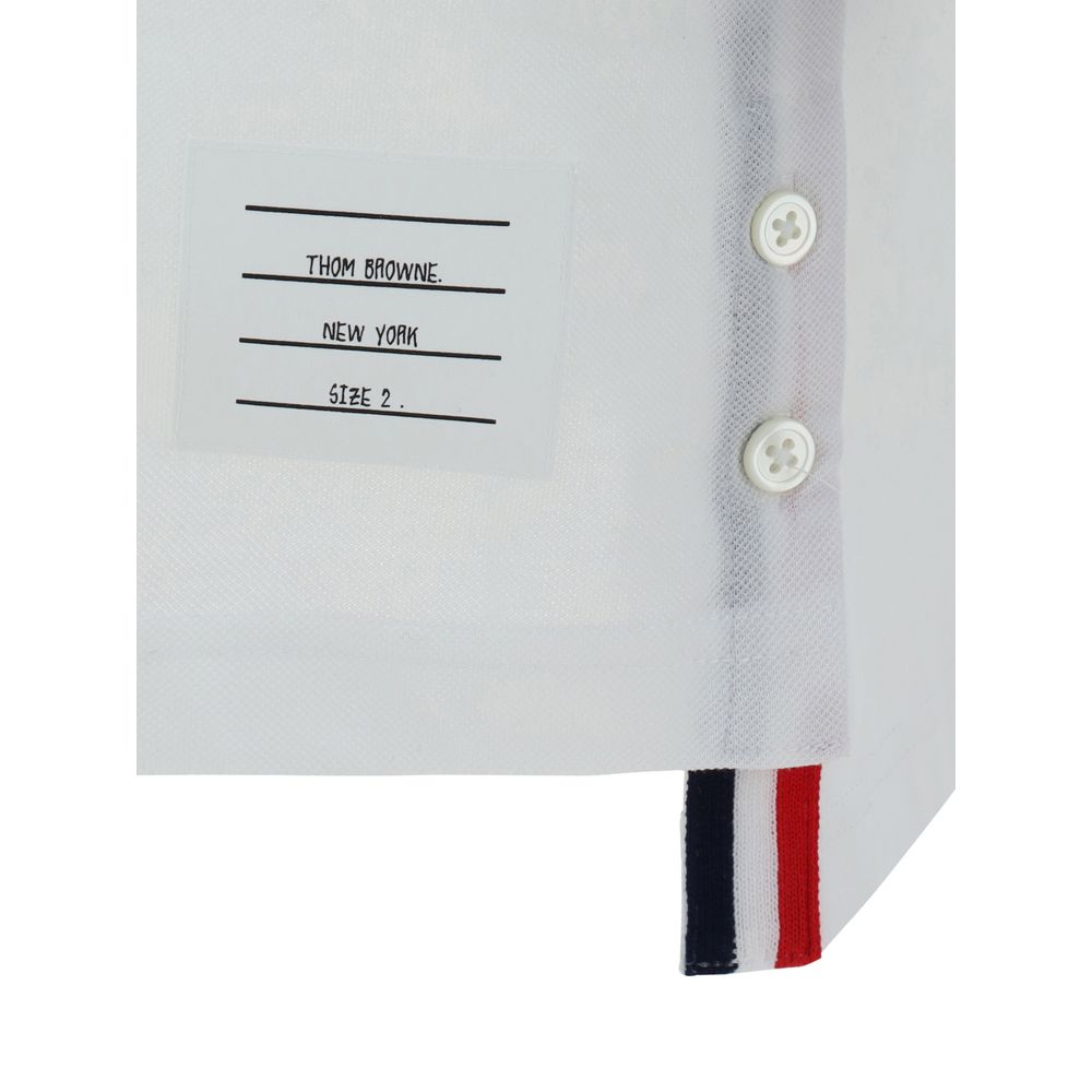 Thom Browne White Short Sleeves Polo Shirt