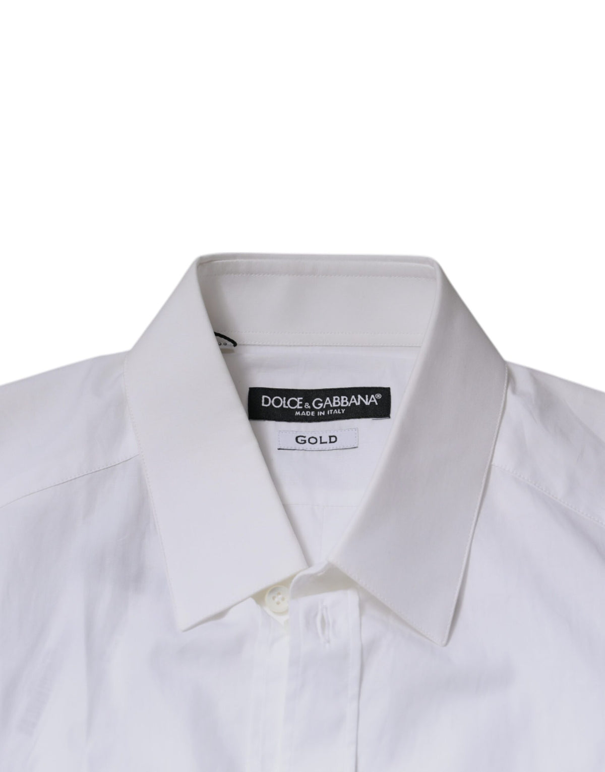 Dolce & Gabbana Men's Slim Long-Sleeve Cotton Dress Shirt - Gold White