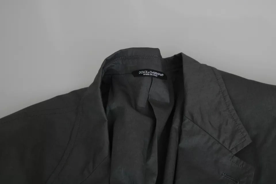 Dolce & Gabbana Men's Single Breasted Cotton Blazer - Gray