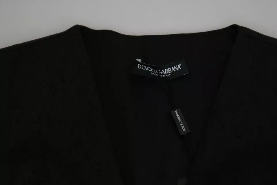 Dolce & Gabbana Women's Silk Nylon Polyester & Lace Vest - Black