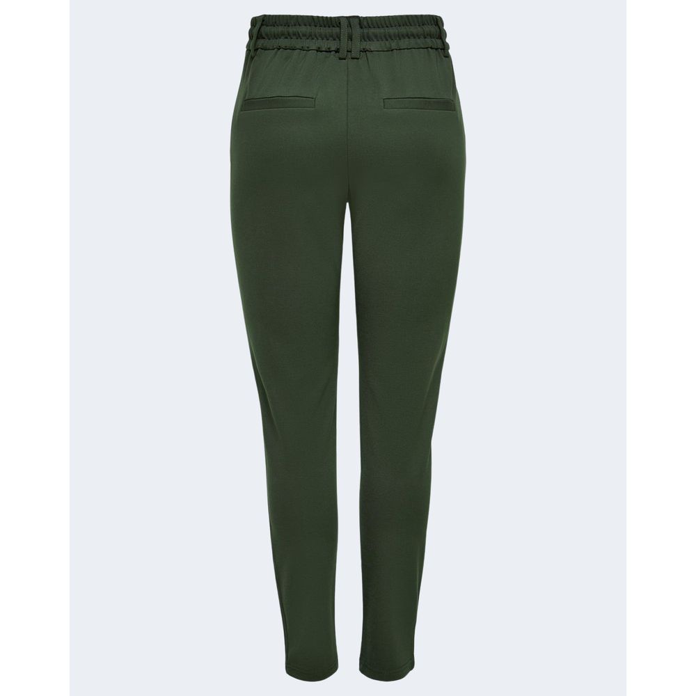 Only Women's Wide Stretch Viscose & Nylon Trousers - Green