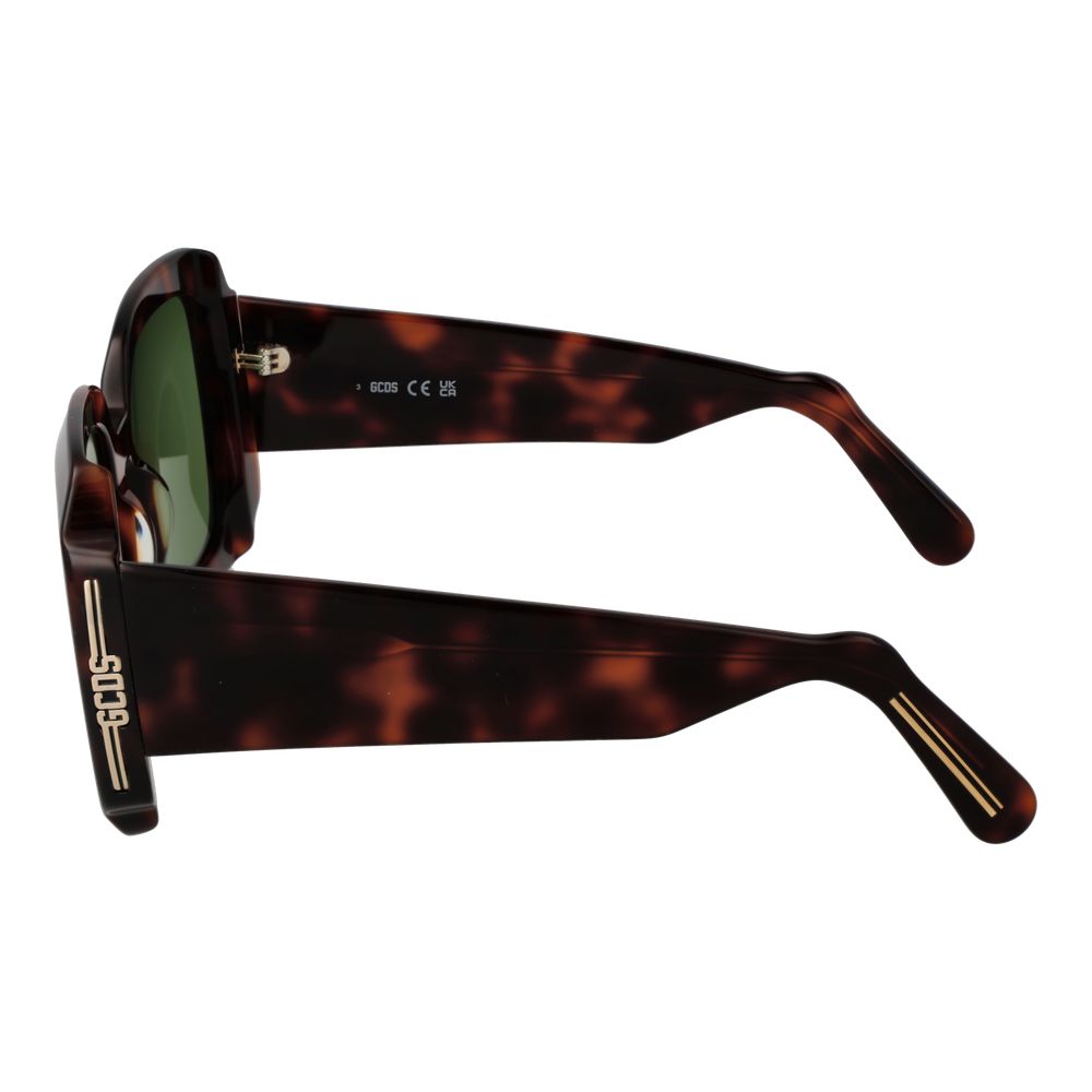 GCDS Square Non-Polarized Medium-Tint Plastic Sunglasses - Brown