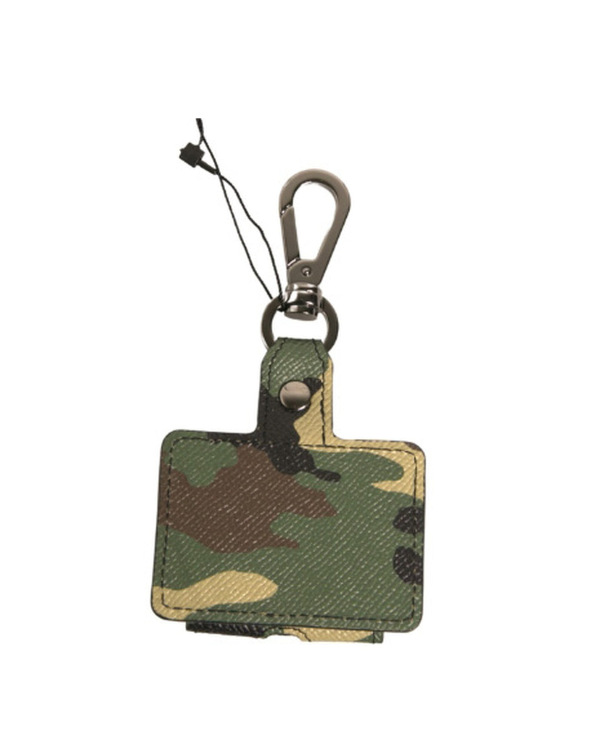 Dolce & Gabbana Leather & Metal Earbuds Carrying Case - Multicolor Camouflage