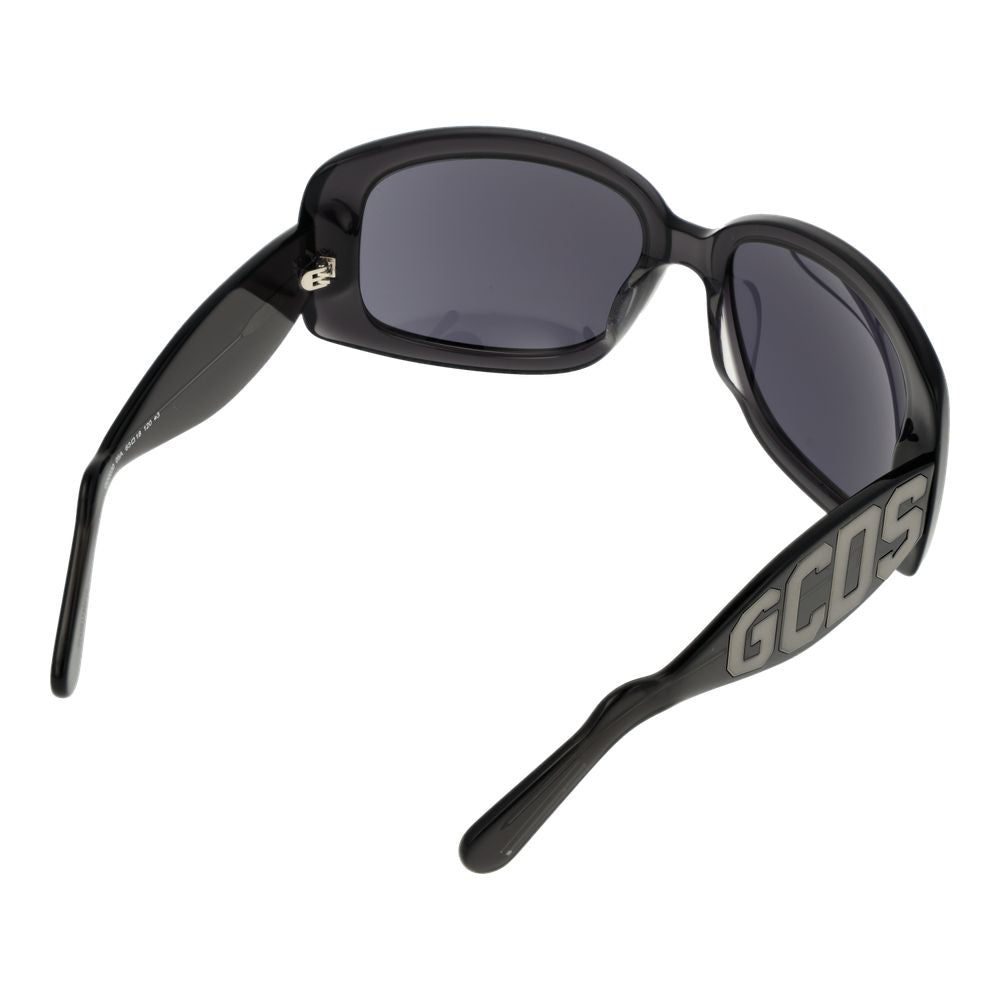 Sunglasses by GCDS for unisex in and black featuring an stylish butterfly full-rim frame design with a sophisticated black coloured frame finish and high-performance non-polarized category-3-dark-tint lens.