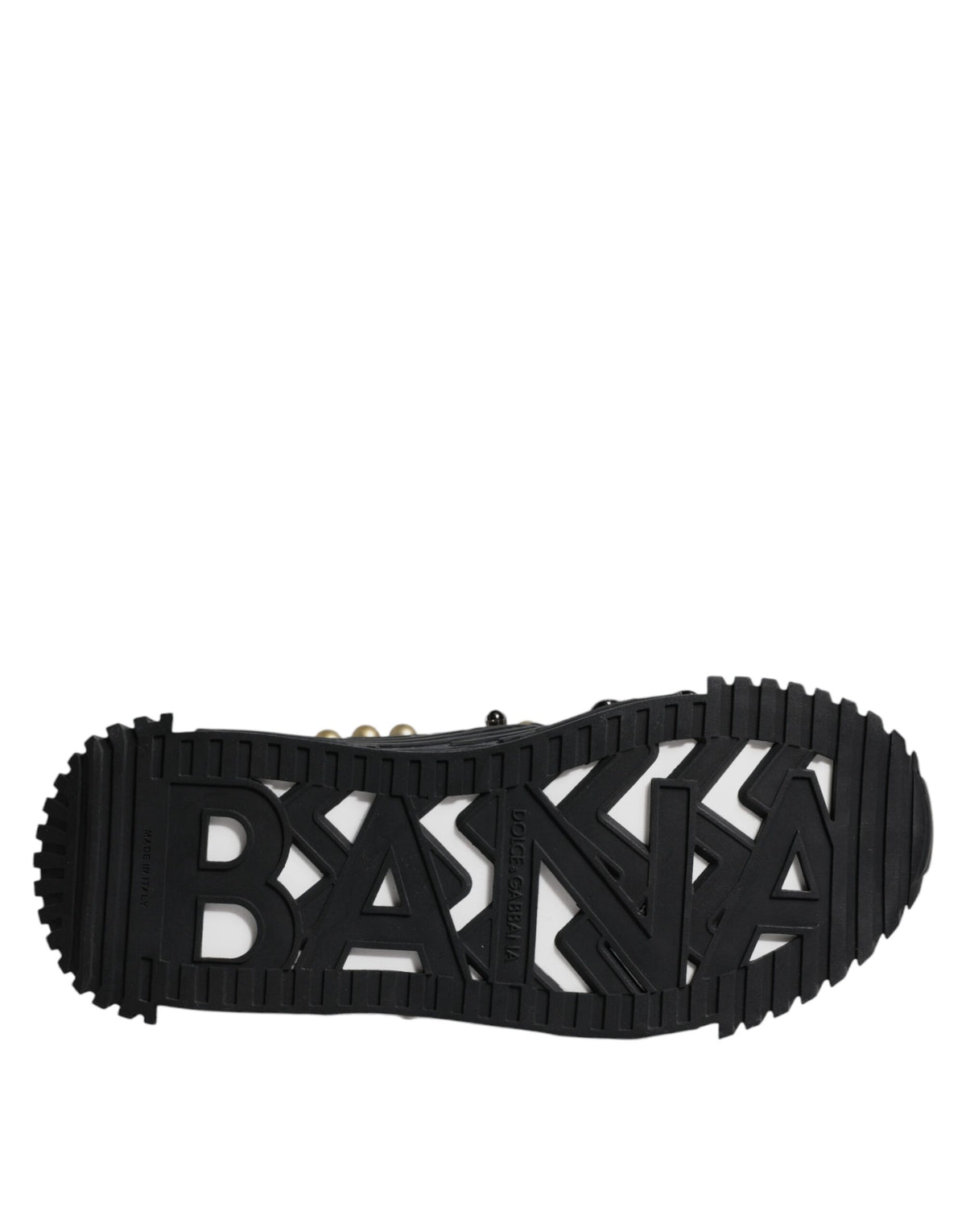 Dolce & Gabbana Men's Calfskin Leather Slider Sandals - Black