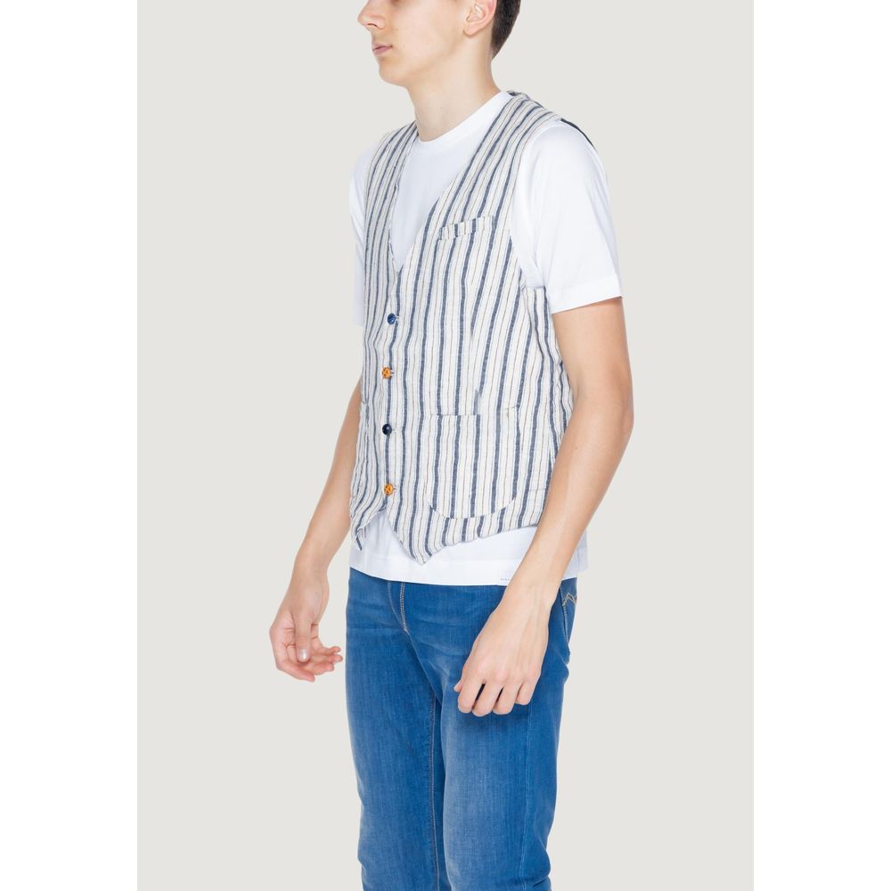 Gianni Lupo Men's Cotton Vest - Beige