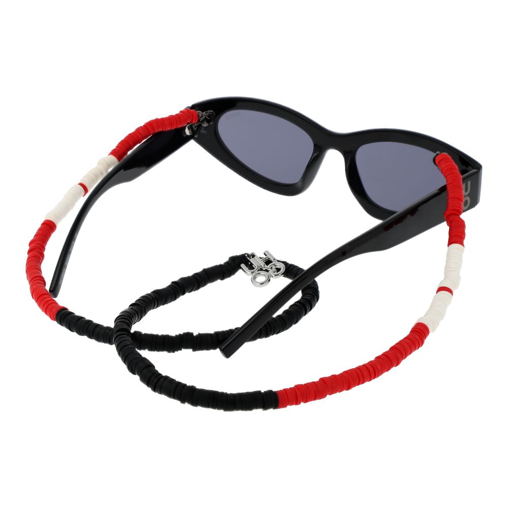 Hugo Boss Cat-Eye Mirrored Dark-Tint Polyamide Sunglasses - Black