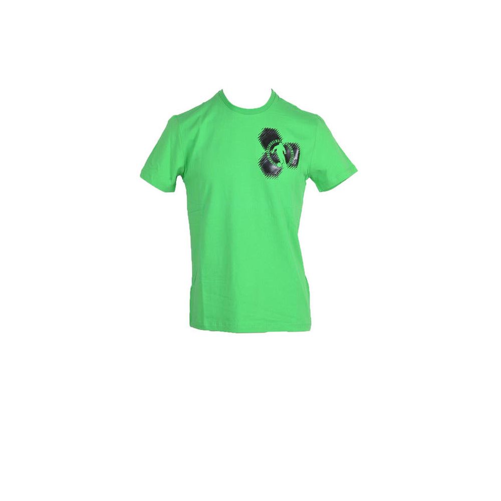 Bikkembergs Men's Short-Sleeve Crew Neck Cotton T-Shirt - Green
