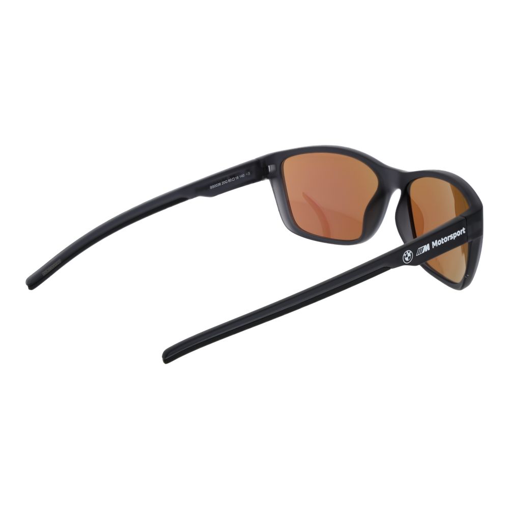 BMW Motorsport Sport Mirrored Dark-Tint Plastic Sunglasses - Black