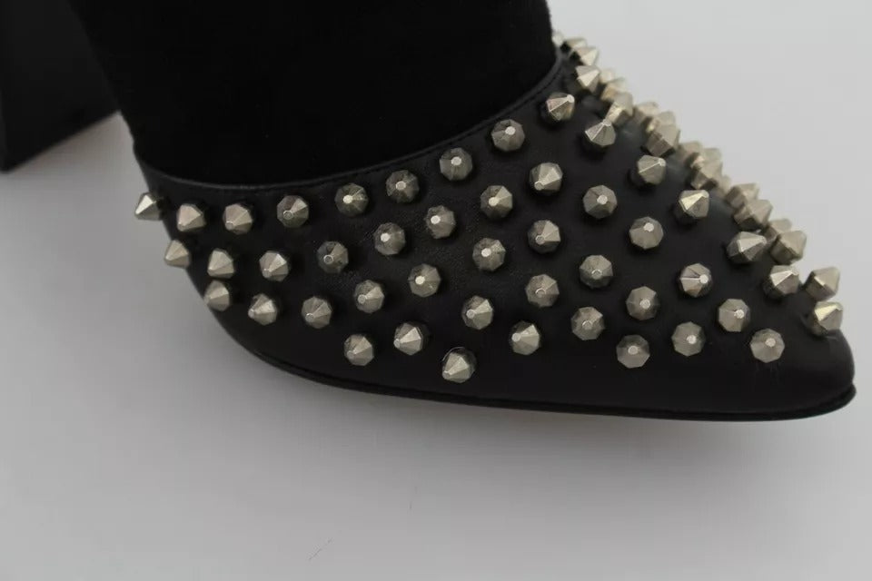 Philipp Plein Women's Suede Leather Ankle Boots - Black