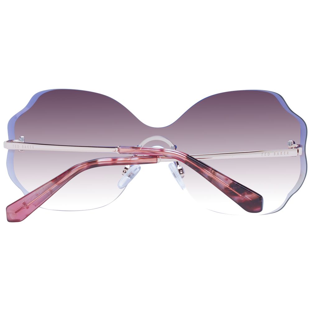 Ted Baker Rimless Mono-Lens Gradient Dark-Tint Acetate Sunglasses - Rose Gold