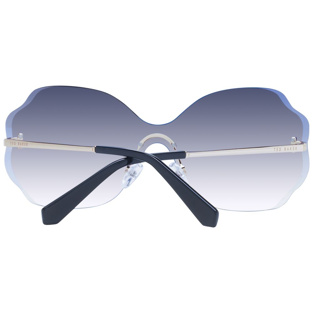 Ted Baker Rimless Mono-Lens Gradient Dark-Tint Acetate Sunglasses - Gold