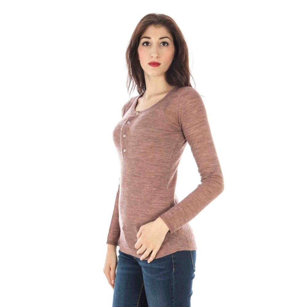 Fred Perry Women's Round Neck Wool Sweater - Pink