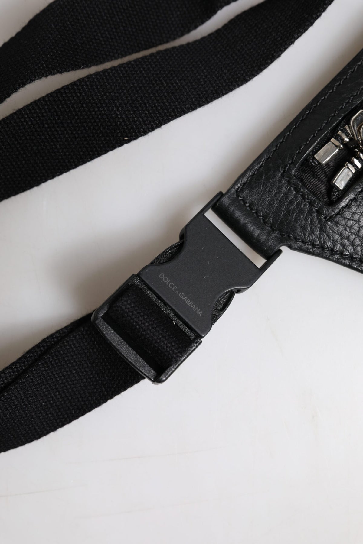 Dolce & Gabbana Calfskin Fanny Pack Backpack - Black