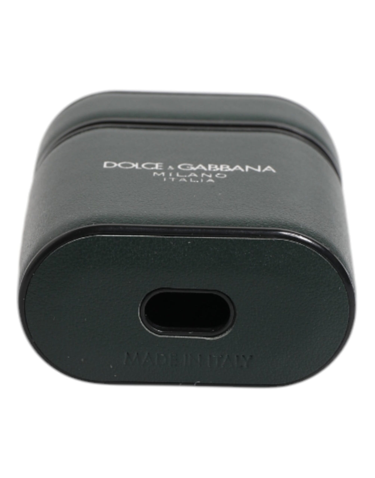 Dolce & Gabbana Calfskin Leather Earbuds Carrying Case - Black Print