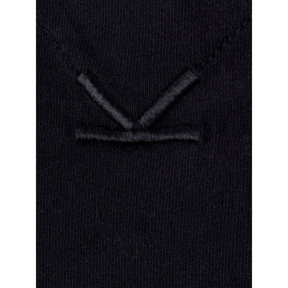 Elevated Black Cotton Tee for Men