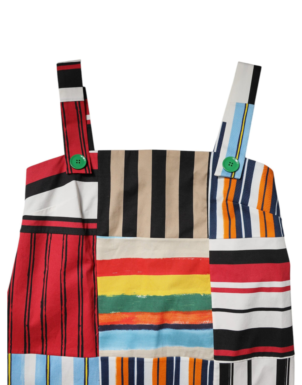 Dolce & Gabbana Women's A Line Sleeveless Silk & Cotton Mini Dress - Multicolor Striped