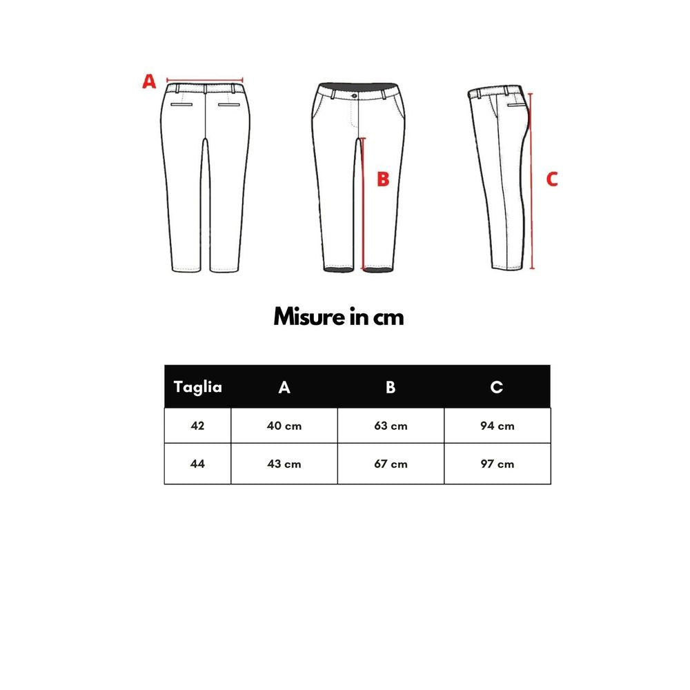 Elegant Gray Cotton Blend Trousers