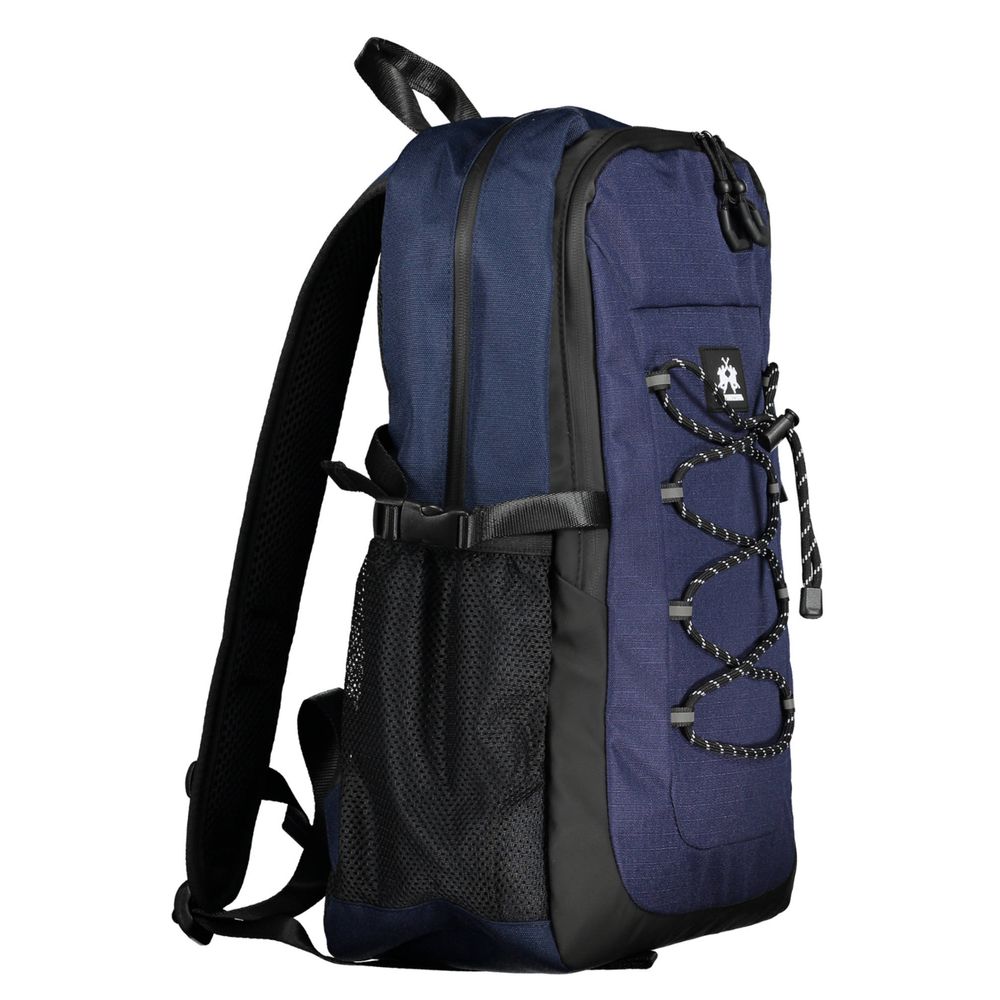 La Martina Polyester Travel Backpack - Blue Signature