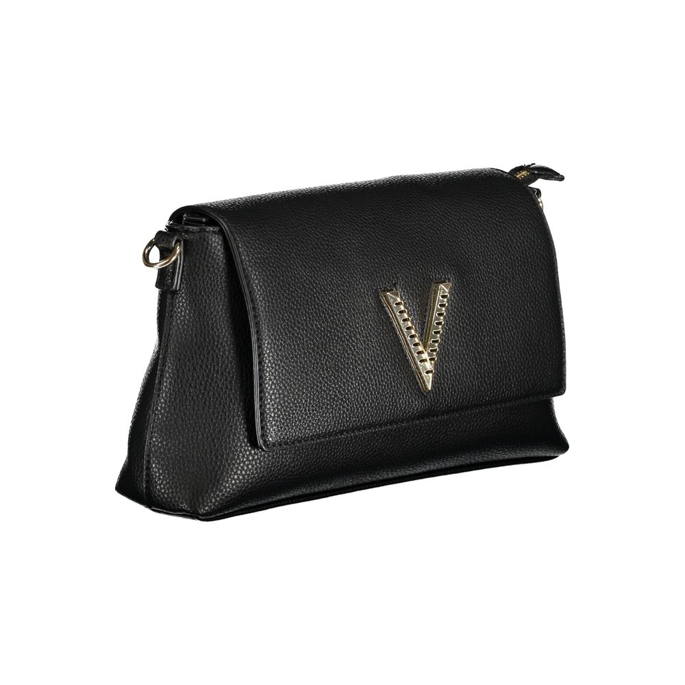 Valentino Bags Black Pebbled Faux Leather Shoulder Handbag
