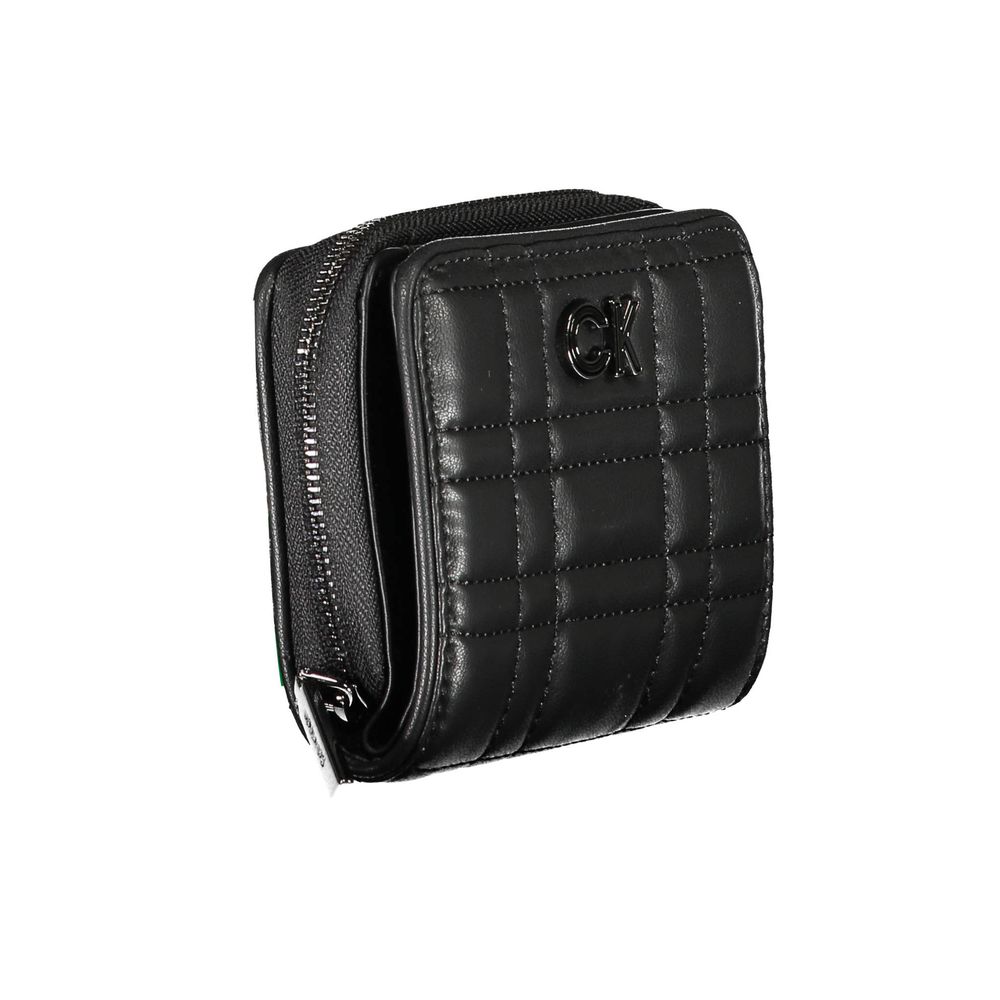 Calvin Klein Black Polyester Leather Effect Women Wallet