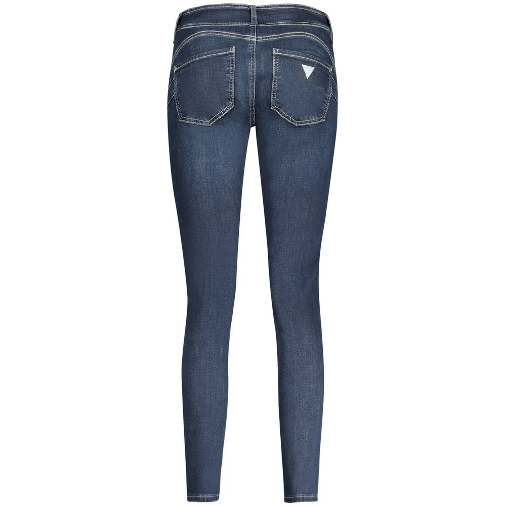 Jeans by Guess Jeans for women in stretch denim cotton blue features an sophisticated and skinny with a precise long, creating a sophisticated and sophisticated silhouette.
