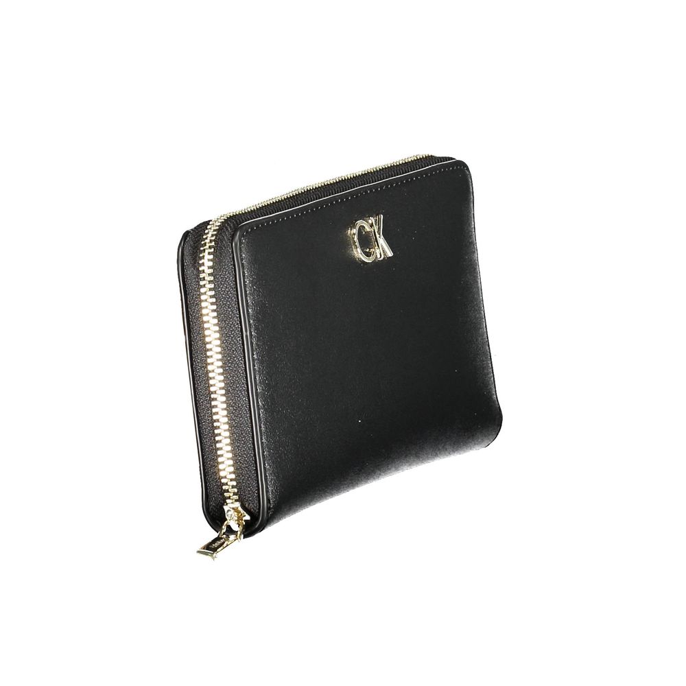 Calvin Klein Black Polyethylene Leather Effect Women Wallet