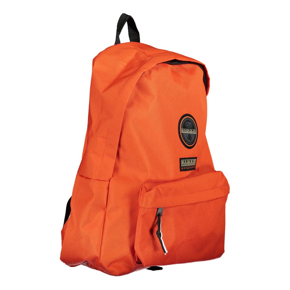 Backpack by Napapijri for men in cotton polyester orange showcases a stately Explorer Explore Cotton Polyester Backpack design, featuring a secure zipper with stately external-pockets & internal-pockets and versatile backpack-strap, adjustable-strap & handle.