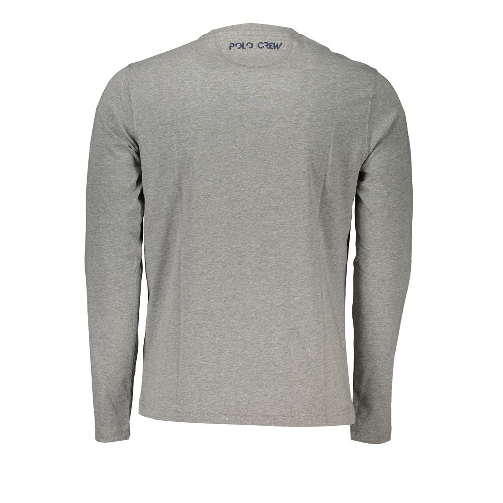 La Martina Men's Regular-Fit Crew Neck Cotton T-Shirt - Gray