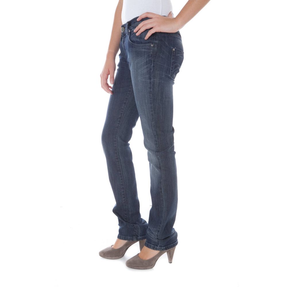 Phard Blue Faded Cotton Low Rise Jeans